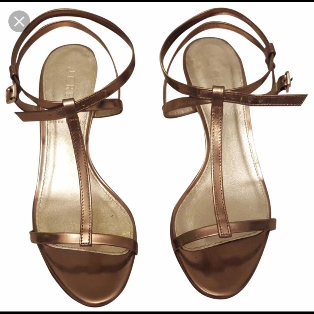 J.Crew metallic sandals